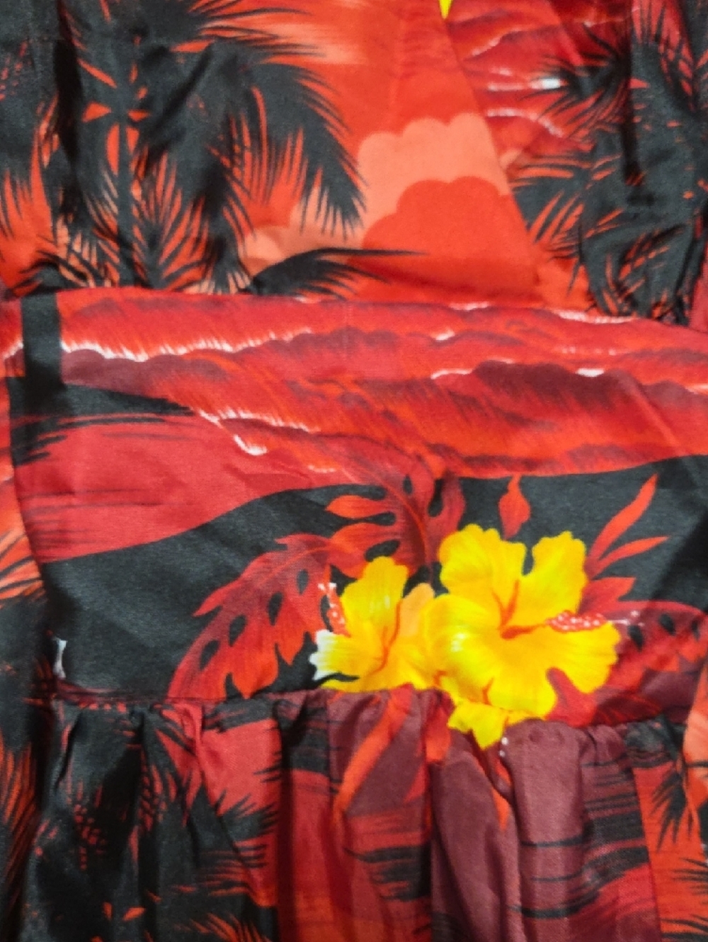 Tropical Red Hawaiian Maxi Dress by Paradise Tropics - Picture 3 of 5